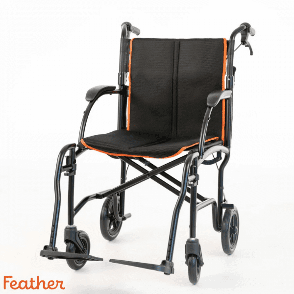 Featherweight 18" Transport Chair - Fully Loaded