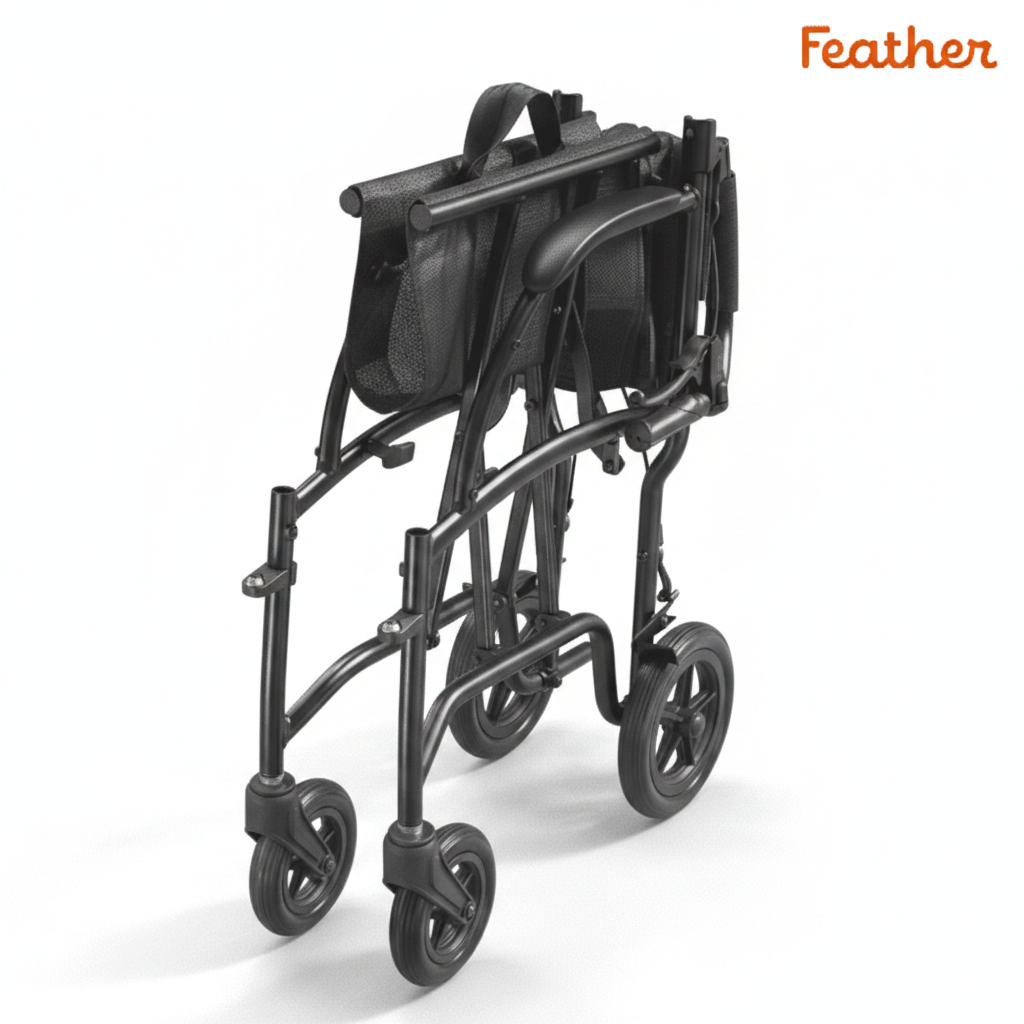 Featherweight 18" Transport Chair - Fully Loaded