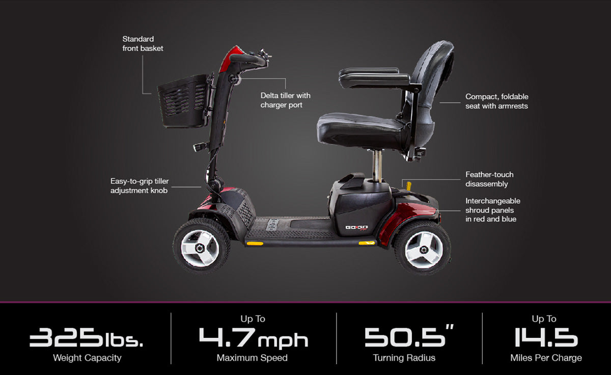 Pride GO-GO Sport 4 Wheeled mobility Scooter