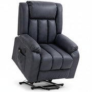 Microfibre Power Lift Recliner Chair 1 Zone with Remote Control, Charcoal Grey